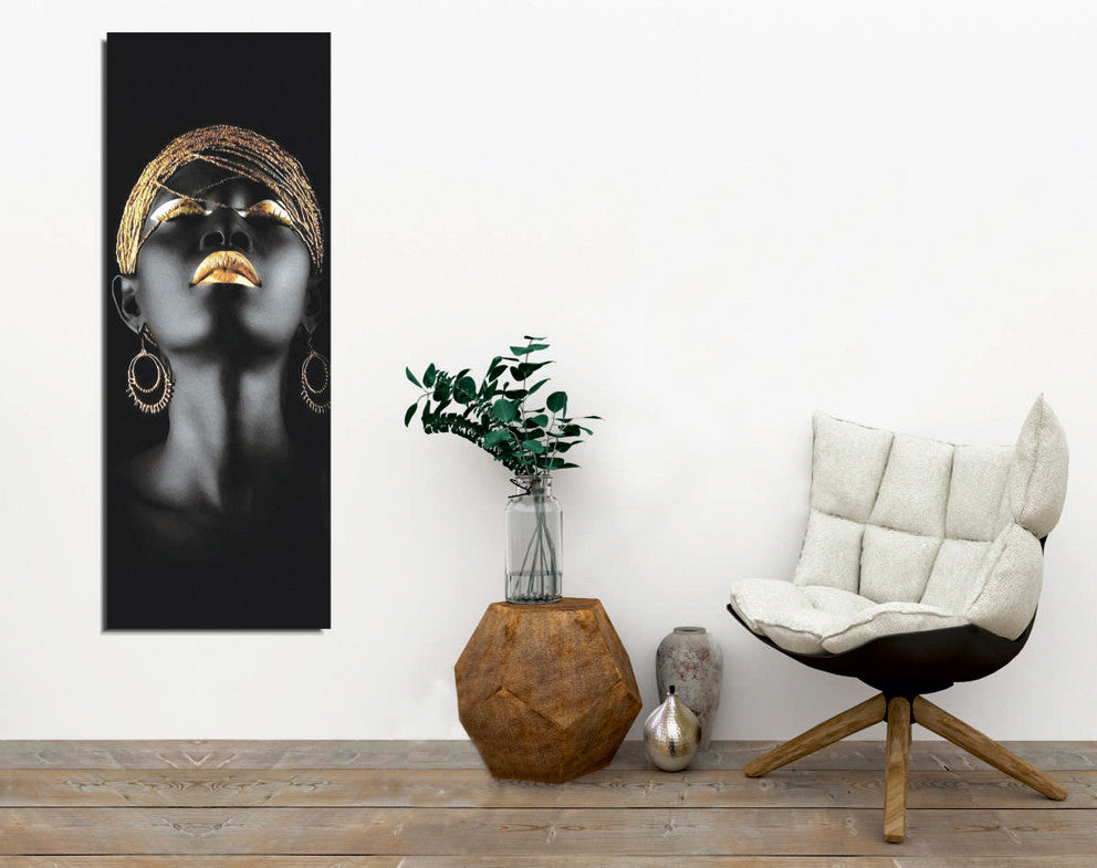 Impressionante pintura decorativa em tela, 30 x 80 cm | 100% tela, moldura 100% madeira (3 cm de espessura) | Perfeito para decoração e amantes da arte, design exclusivo