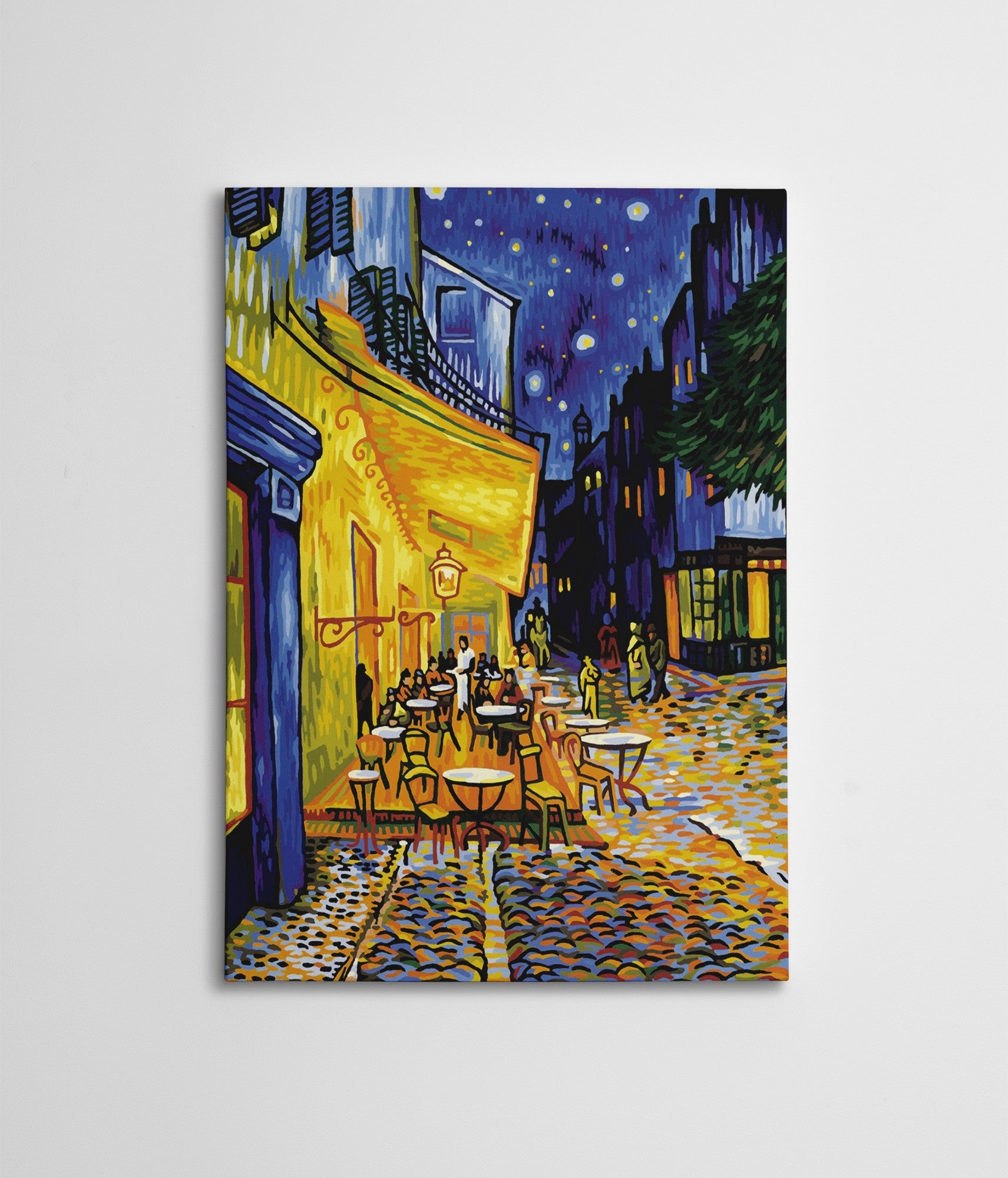 Pintura decorativa em tela de Vincent van Gogh, 50 x 70 cm | 50% poliéster / 50% algodão, moldura 100% madeira (2 x 3 cm) | Arte deslumbrante para decoração de casa