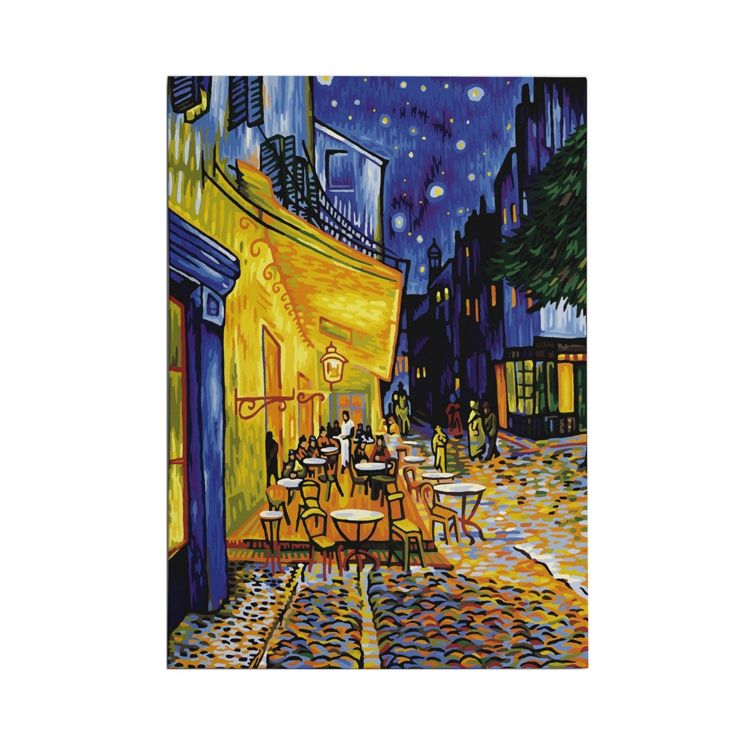 Pintura decorativa em tela de Vincent van Gogh, 50 x 70 cm | 50% poliéster / 50% algodão, moldura 100% madeira (2 x 3 cm) | Arte deslumbrante para decoração de casa
