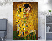 Pintura decorativa elegante em tela de Gustav Klimt, 50 x 70 cm | 50% poliéster / 50% algodão, moldura 100% madeira (2 x 3 cm) | Arte deslumbrante para decoração de casa