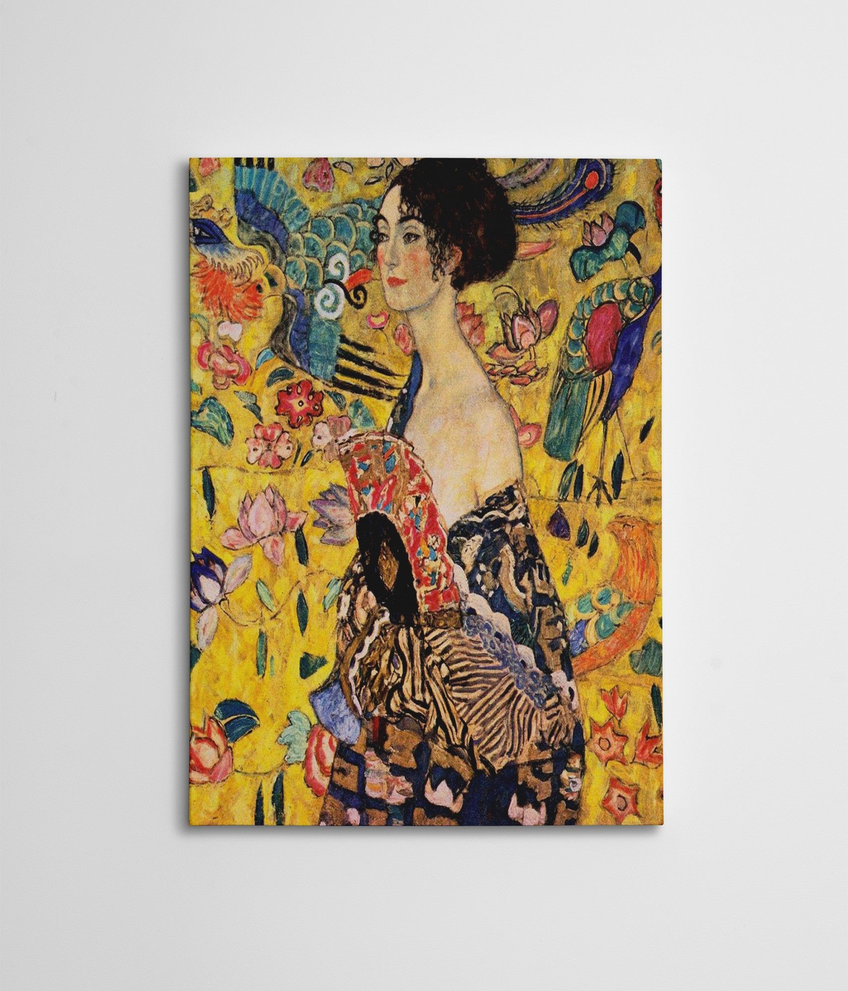 Impressionante pintura decorativa em tela de Gustav Klimt, 70 x 100 cm | 50% poliéster / 50% algodão, moldura 100% madeira (2 x 3 cm) | Perfeito para decoração de casa