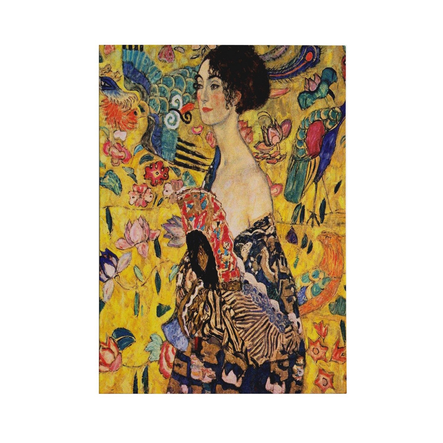 Impressionante pintura decorativa em tela de Gustav Klimt, 70 x 100 cm | 50% poliéster / 50% algodão, moldura 100% madeira (2 x 3 cm) | Perfeito para decoração de casa