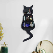 Acessório Decorativo de Parede em Madeira 100% – Preto, Corte a Laser, 48 x 10 x 17 cm