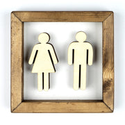 Acessório de Parede Decorativo em Madeira (MDF 3 mm) com Moldura em Abeto – Nogueira e Branco, 17 x 3,5 x 17 cm