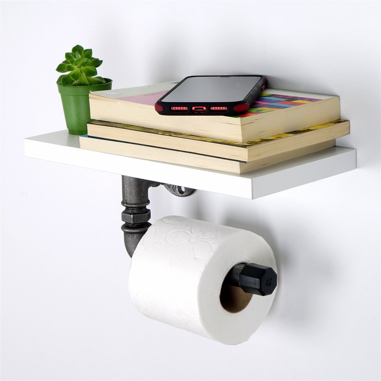 Suporte para papel higiênico-Boruraf235-Branco