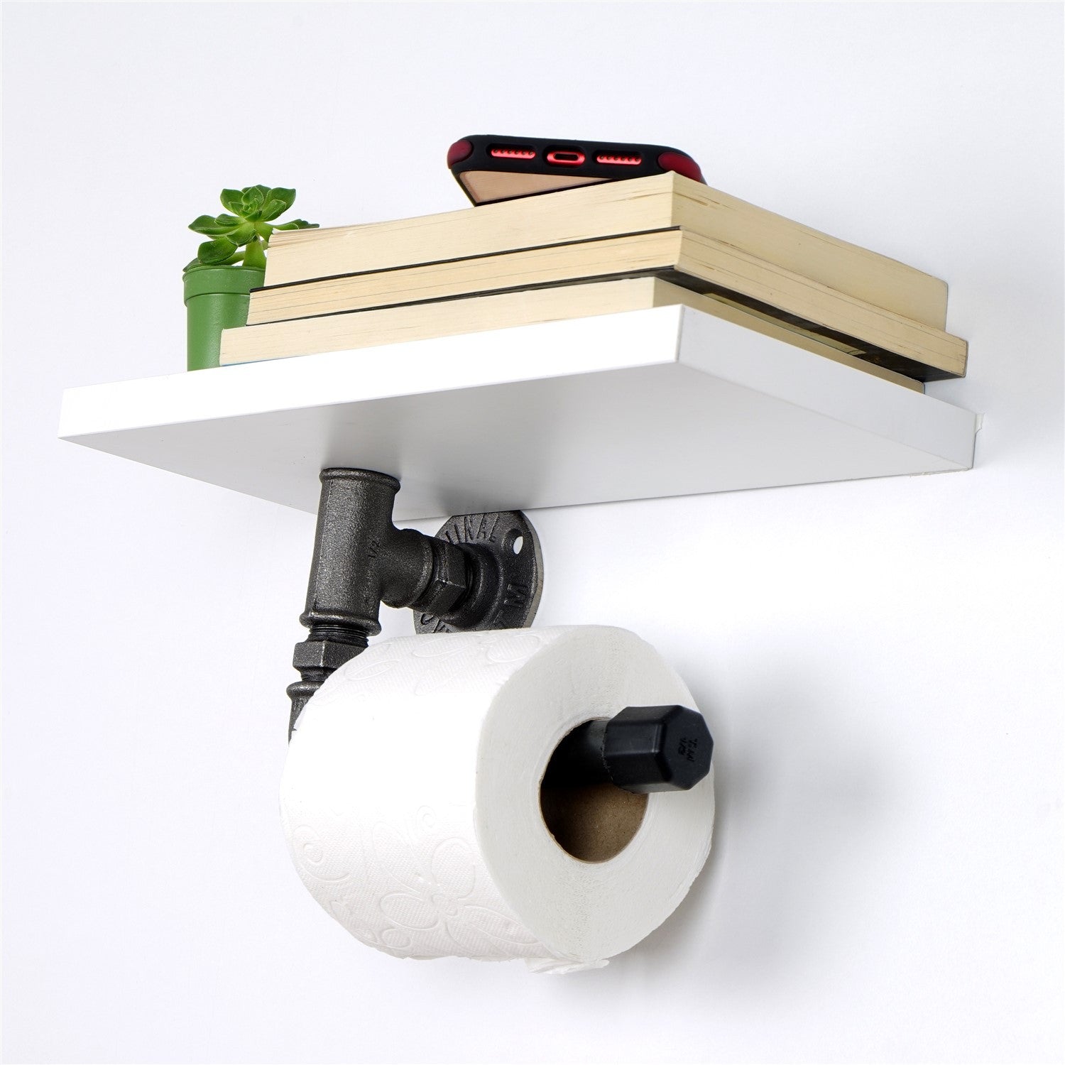Suporte para papel higiênico-Boruraf235-Branco