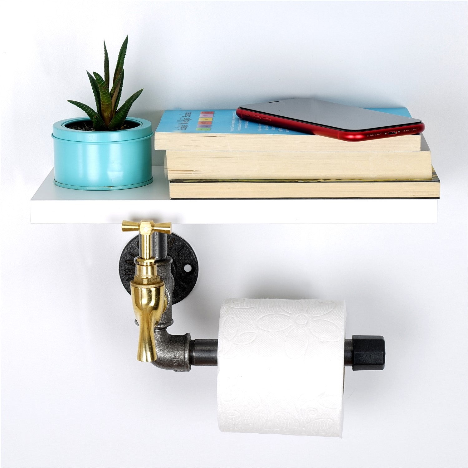 Suporte para papel higiênico-Boruraf236-Branco