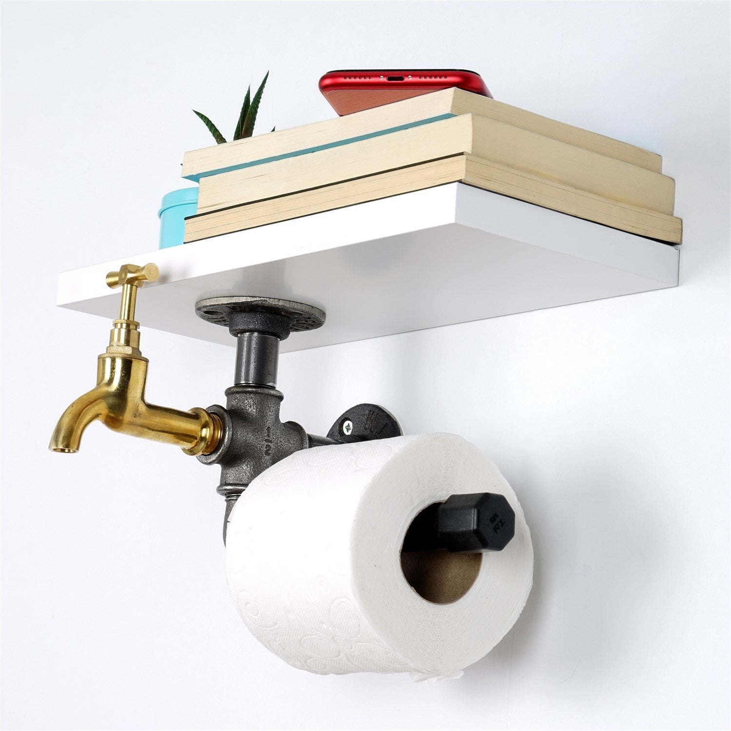 Suporte para papel higiênico-Boruraf236-Branco