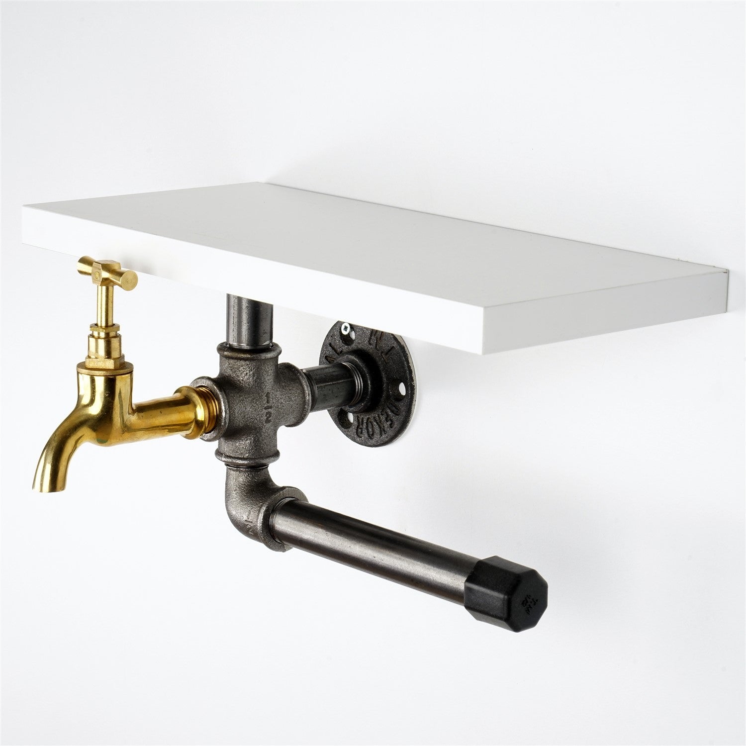 Suporte para papel higiênico-Boruraf236-Branco