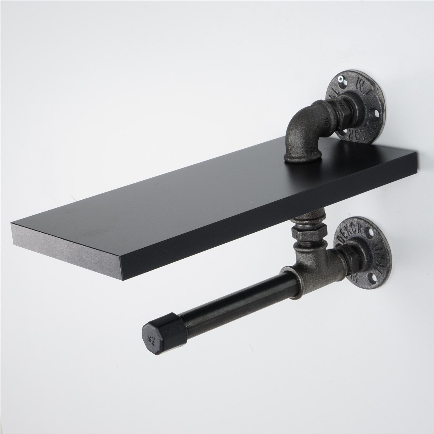 Prateleira de Tubo 100% MDF, 15 x 28 x 15 cm, Preto — BORURAF238