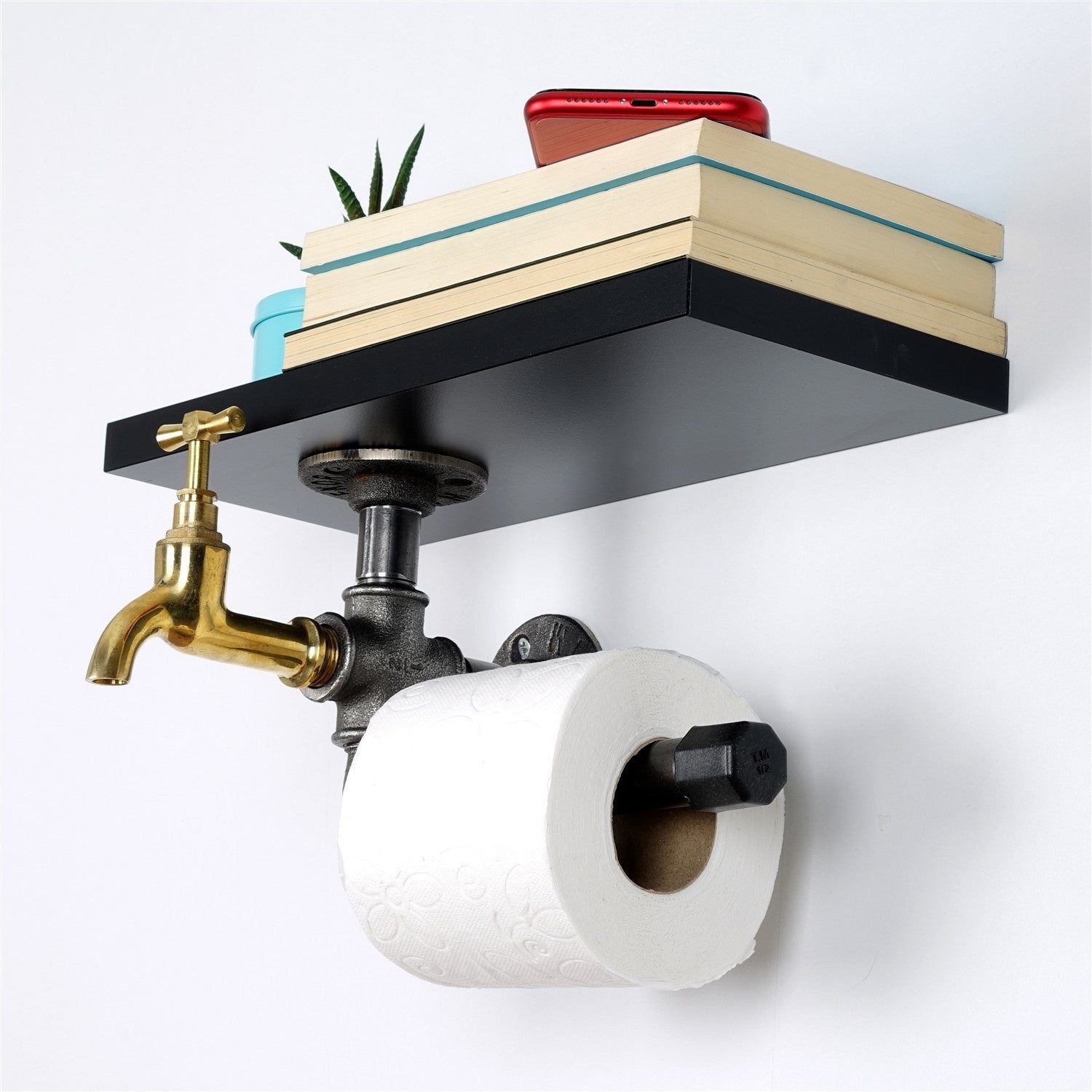 Suporte para papel higiênico-Boruraf240-Preto
Prata