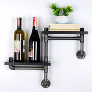 Prateleira de Parede Pipe BORURAF242 - Preto - MDF 100% - 56 x 13 x 42 cm - 3,6 kg