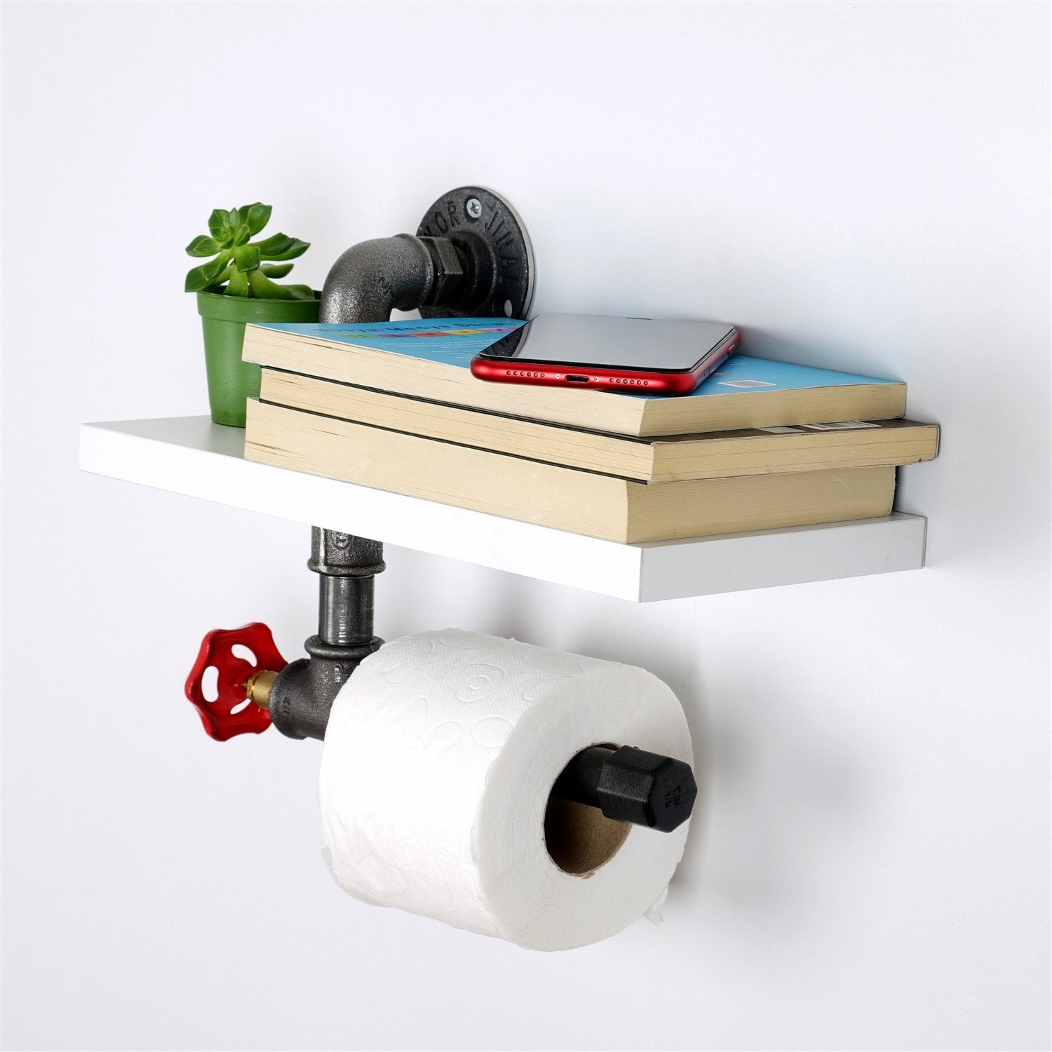Suporte para papel higiênico-Boruraf244-Branco