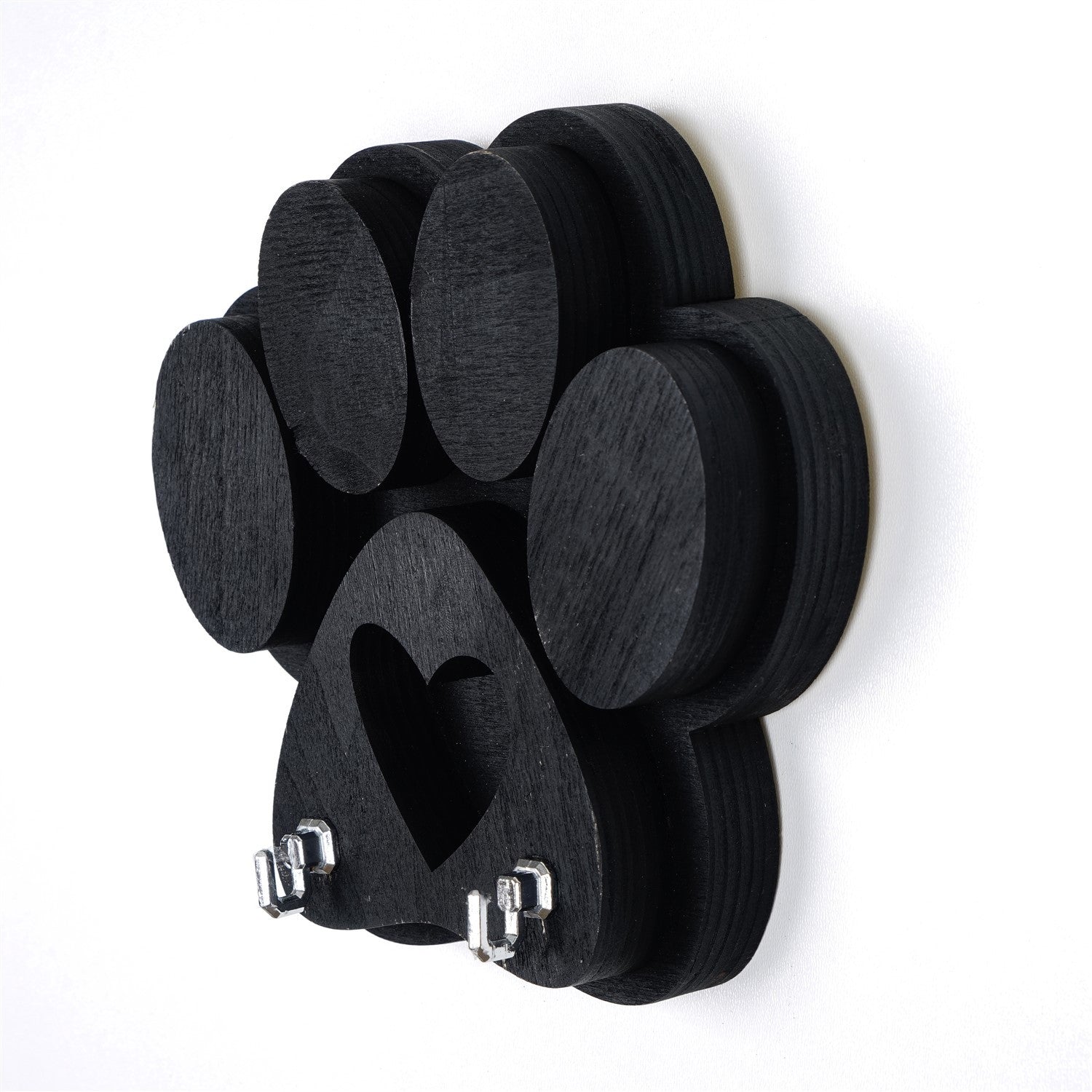 Cabide Preto PET028 (268EVL1411) em Contraplacado 100% – Corte a Laser, 17 x 4 x 18 cm, 0,400 kg