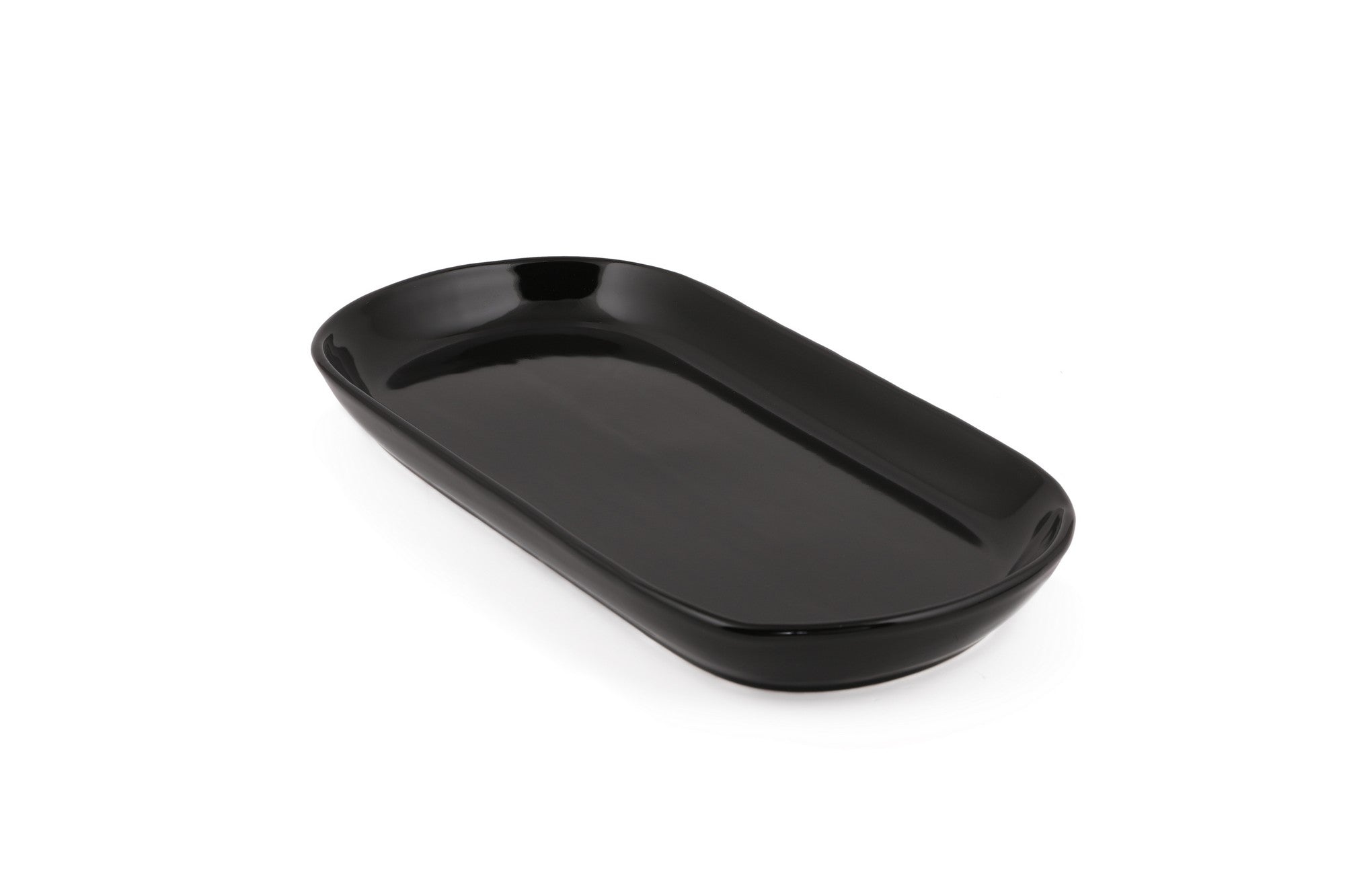 Conjunto de pratos – 26 x 12,2 x 3 cm – Preto – Cerâmica