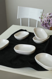 Conjunto de tigelas para aperitivos – 11 cm – Branco mate – Cerâmica