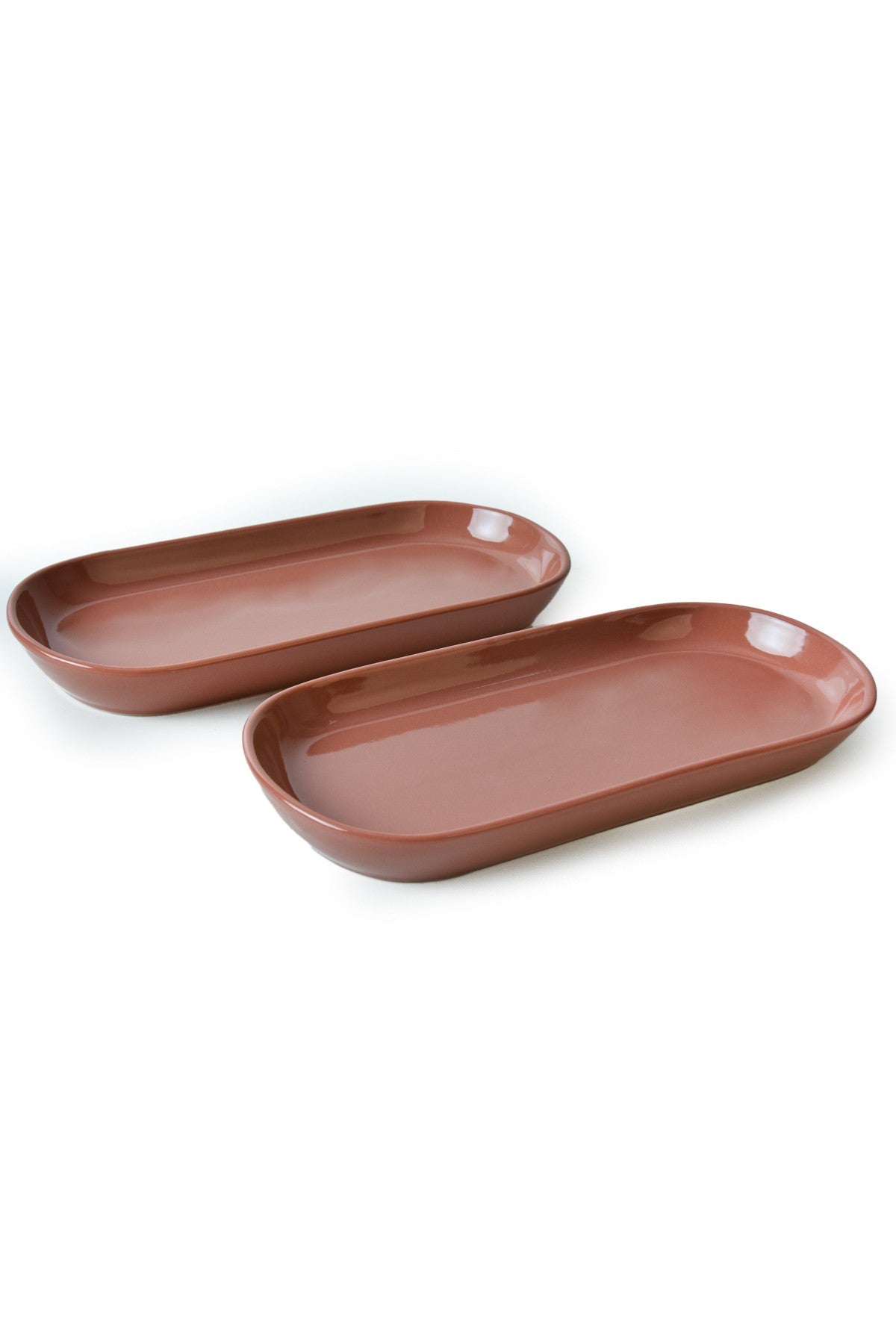 Conjunto de pratos – 26 cm – castanho – cerâmica