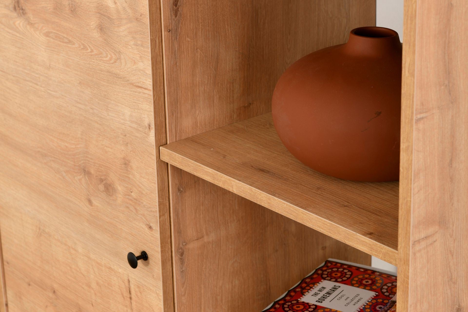 Armário multiuso – 90 cm x 105 cm x 41 cm – Carvalho – MDF e Aglomerado