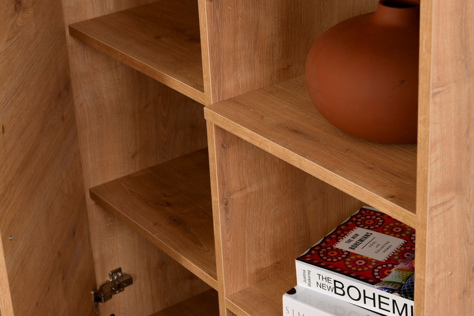 Armário multiuso – 90 cm x 105 cm x 41 cm – Carvalho – MDF e Aglomerado