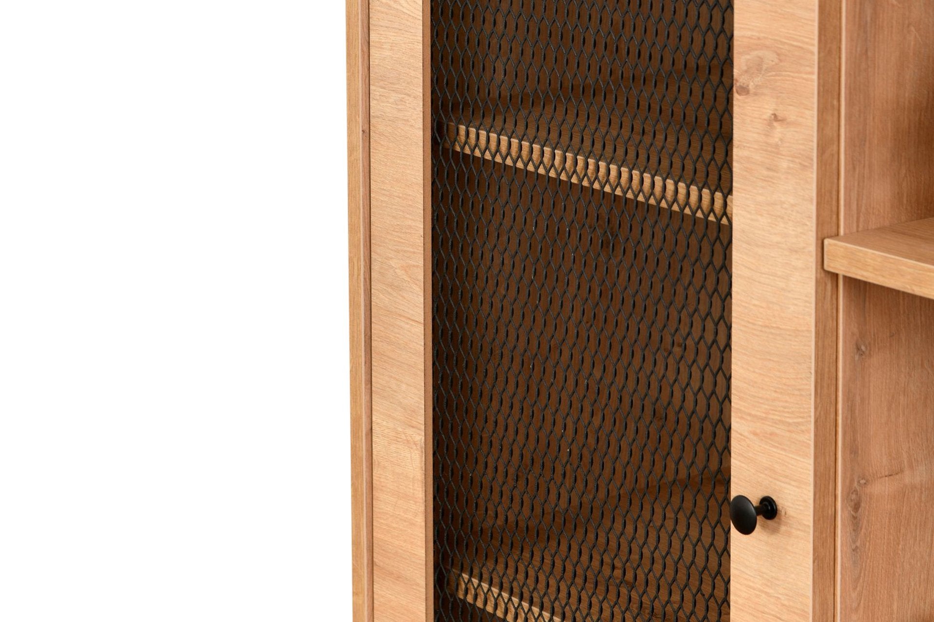 Armário multiuso, cor carvalho, 40 x 90 x 110 cm | Painel de partículas 100% revestido, cobertura de arame | Ideal para soluções de escritório e armazenamento doméstico