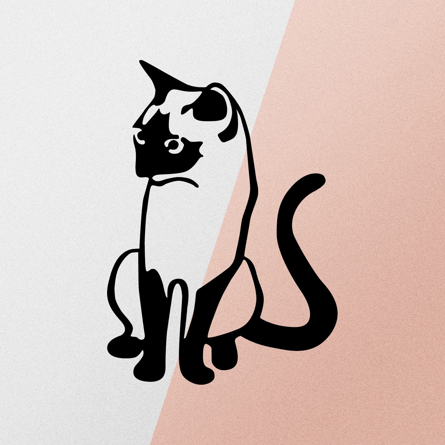 Decoração de Parede em Metal – Gato 2, Preto, 39 x 55 cm