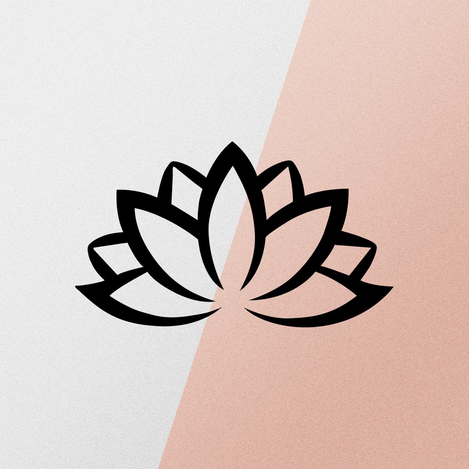 Flor de Lótus 2 - Decoração de Parede em Metal, Preto, 60x35 cm