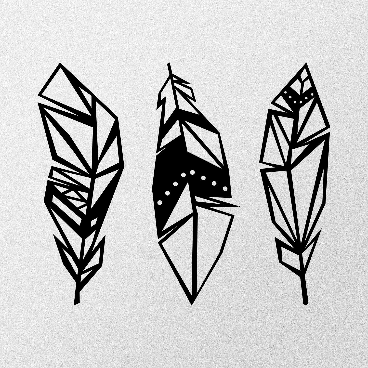 Pena em Metal Preto – Arte de Parede 78x65 cm