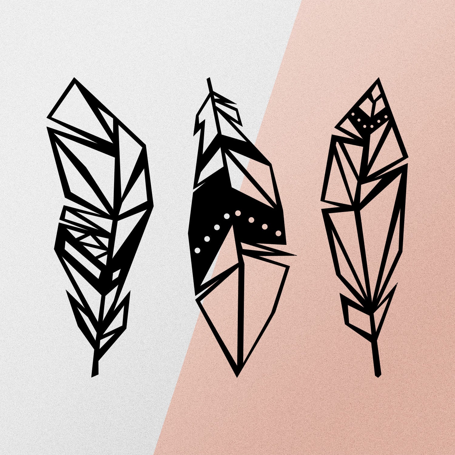 Pena em Metal Preto – Arte de Parede 78x65 cm