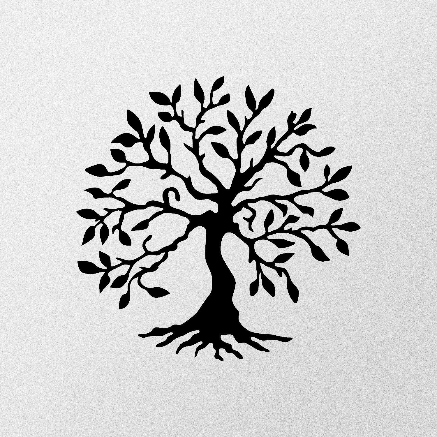 Decoração de Parede Árvore em Metal Preto 60x60 cm – 100% Metal (1,2 mm)