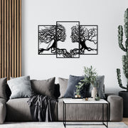 Acessório de parede decorativo de metal preto elegante, 116 x 71 cm | 100% metal, 1,2 mm de espessura | Perfeito para decoração moderna de casa e escritórios
