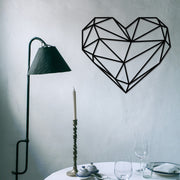 Acessório de parede decorativo de metal preto elegante, 47 x 40 cm | 100% metal, 1,2 mm de espessura | Perfeito para decoração moderna e arte de parede exclusiva