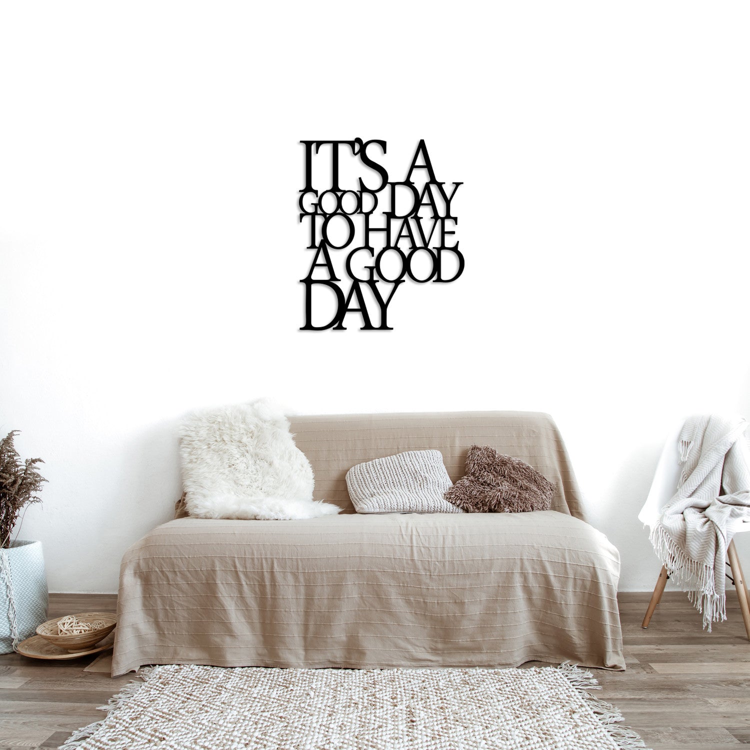 Acessório de parede decorativo de metal preto elegante, 70 x 61 cm | 100% metal, 1,2 mm de espessura | Perfeito para decoração moderna de casa e escritórios