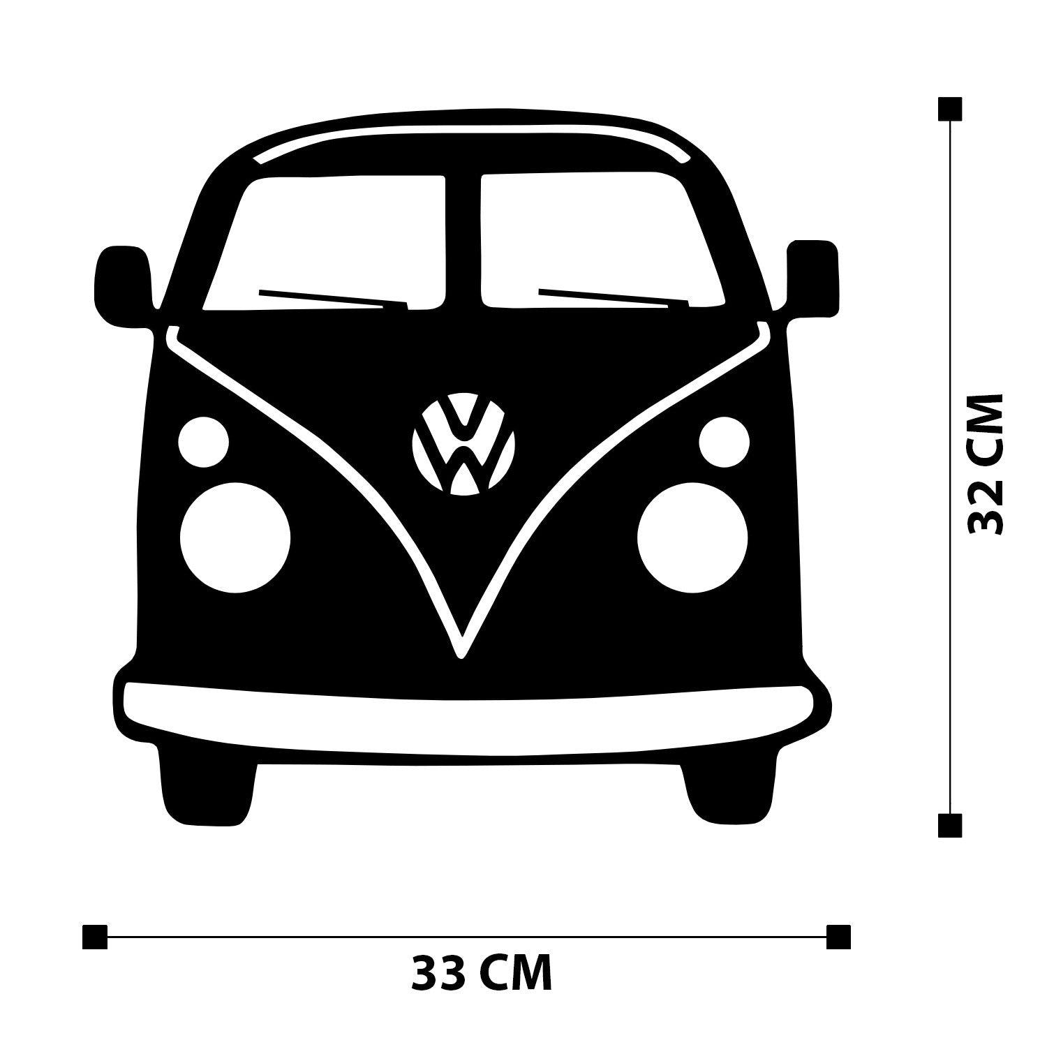 Vosvos Metal Decor Preto – Decoração de Parede 100% Metal, 32 x 36 cm