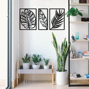 Acessório de parede decorativo de metal preto elegante, 80 x 38 cm | 100% metal, 1,2 mm de espessura | Perfeito para decoração moderna e arte de parede exclusiva