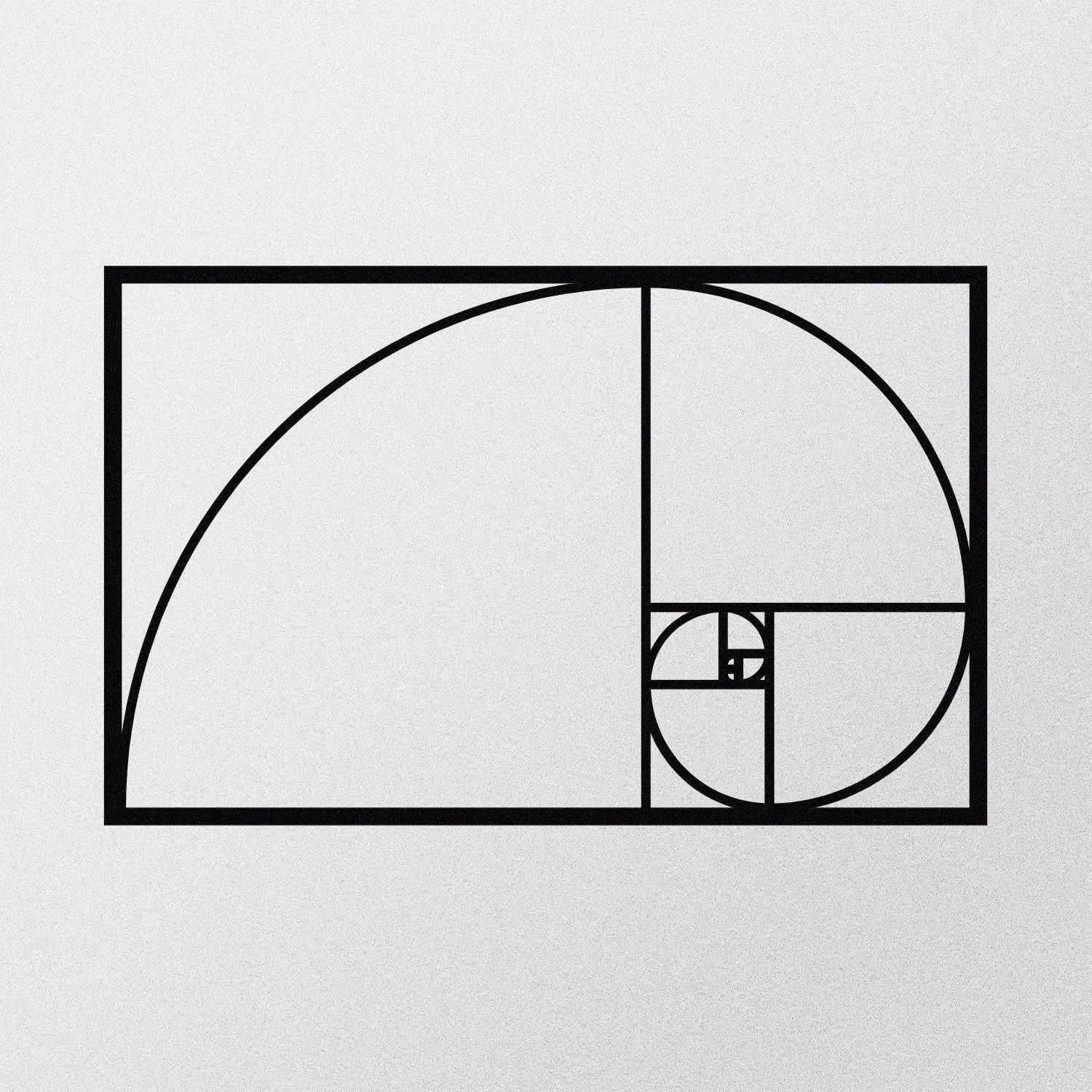 Decoração de Parede em Metal Proporção Áurea – Preto, 53x35 cm (100% Metal, 1,2 mm)