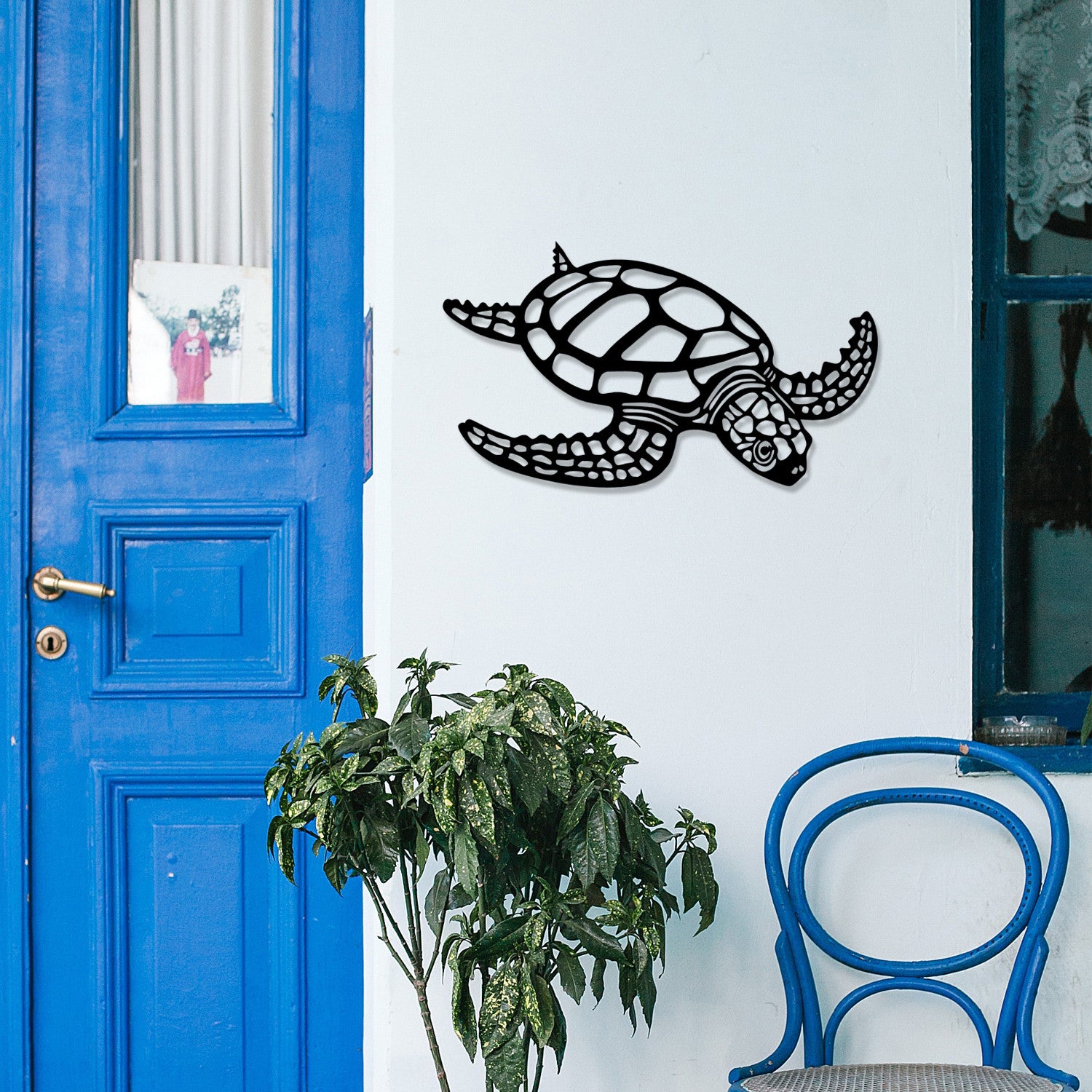 Acessório de parede decorativo de metal preto elegante, 53 x 30 cm | 100% metal, 1,2 mm de espessura | Perfeito para decoração moderna e arte de parede exclusiva