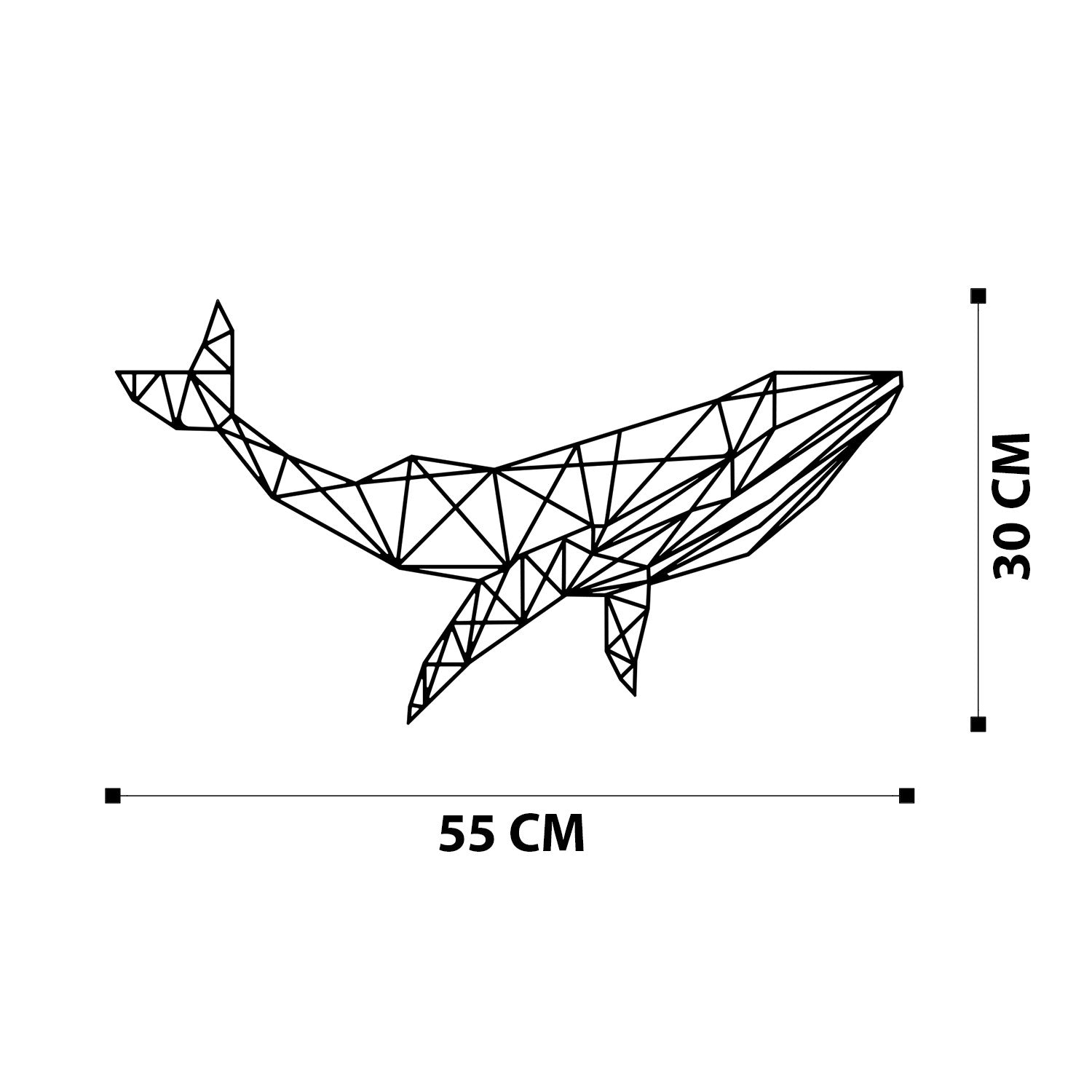 Acessório de parede decorativo de metal preto elegante, 56 x 31 cm | 100% metal, 1,2 mm de espessura | Perfeito para decoração moderna e arte de parede exclusiva