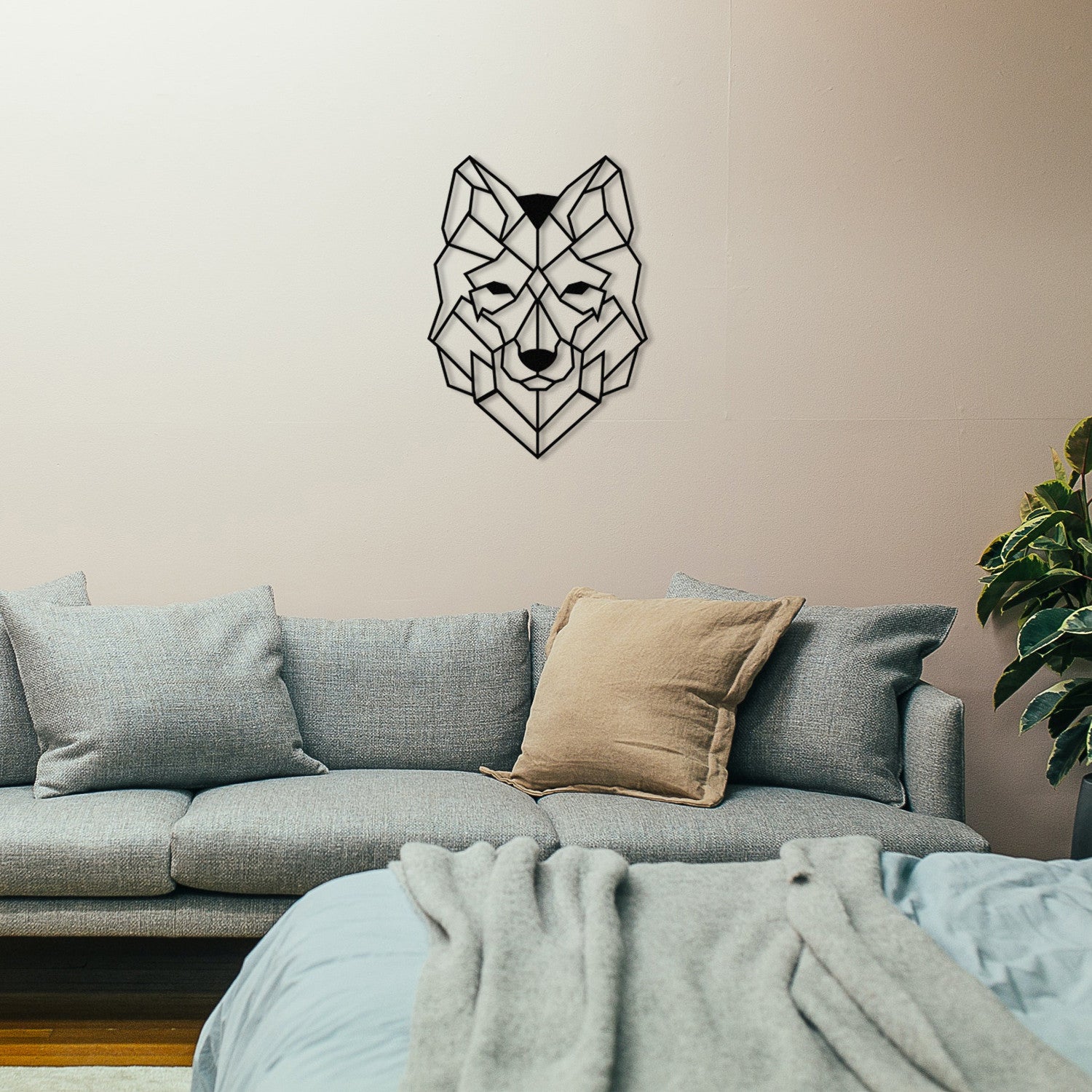 Acessório de parede decorativo de metal preto elegante, 41 x 57 cm | 100% metal, 1,2 mm de espessura | Perfeito para decoração moderna e arte de parede exclusiva