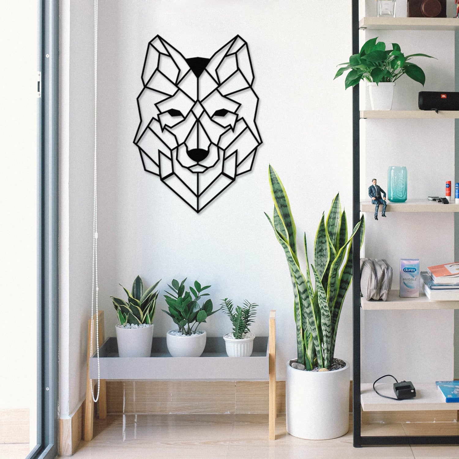 Acessório de parede decorativo de metal preto elegante, 41 x 57 cm | 100% metal, 1,2 mm de espessura | Perfeito para decoração moderna e arte de parede exclusiva