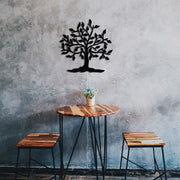 Kalp Agac — Acessório Decorativo de Parede em Metal 100%, Preto, 70x70 cm (1,2 mm)