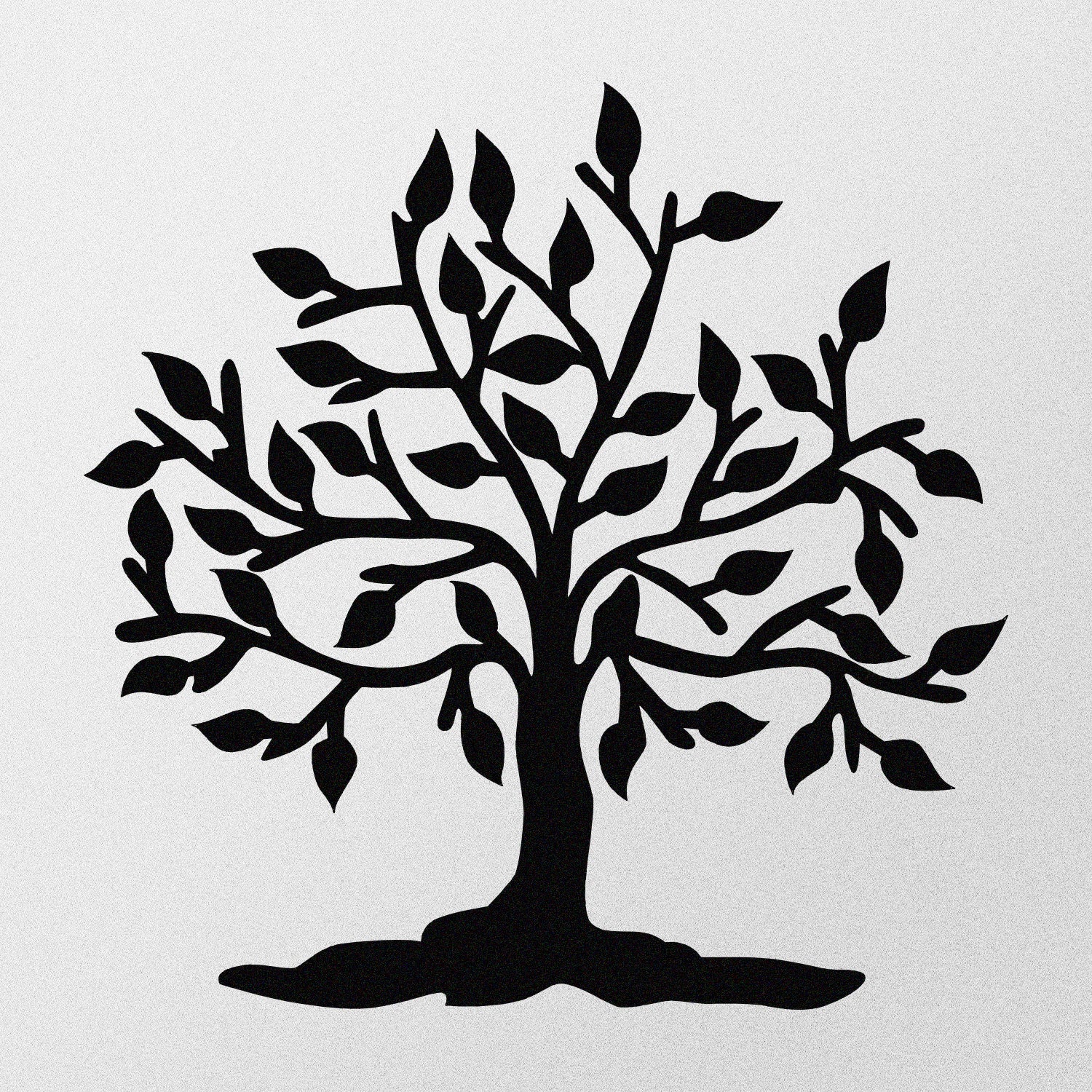 Kalp Agac — Acessório Decorativo de Parede em Metal 100%, Preto, 70x70 cm (1,2 mm)