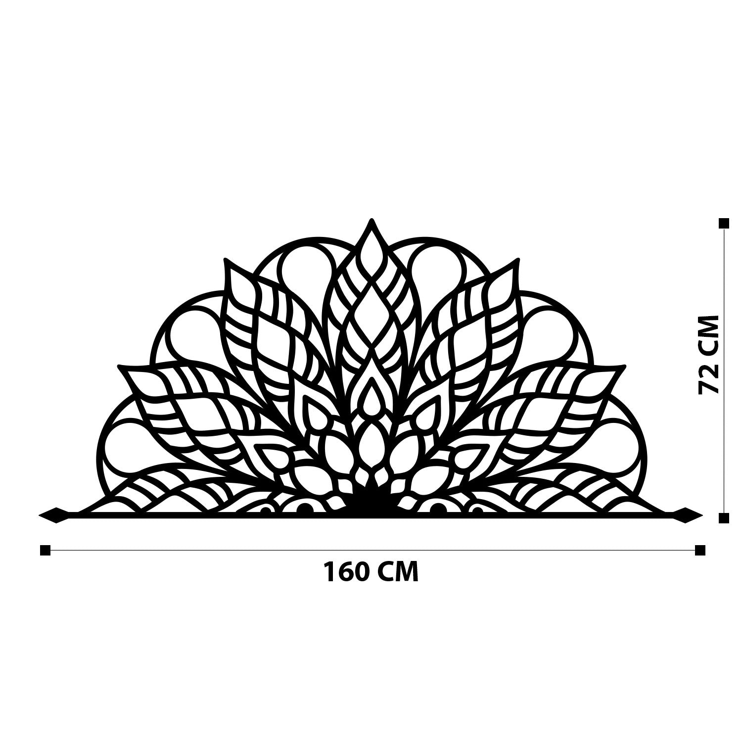 Amor – Acessório Decorativo de Parede em Metal Preto 160 x 72 cm