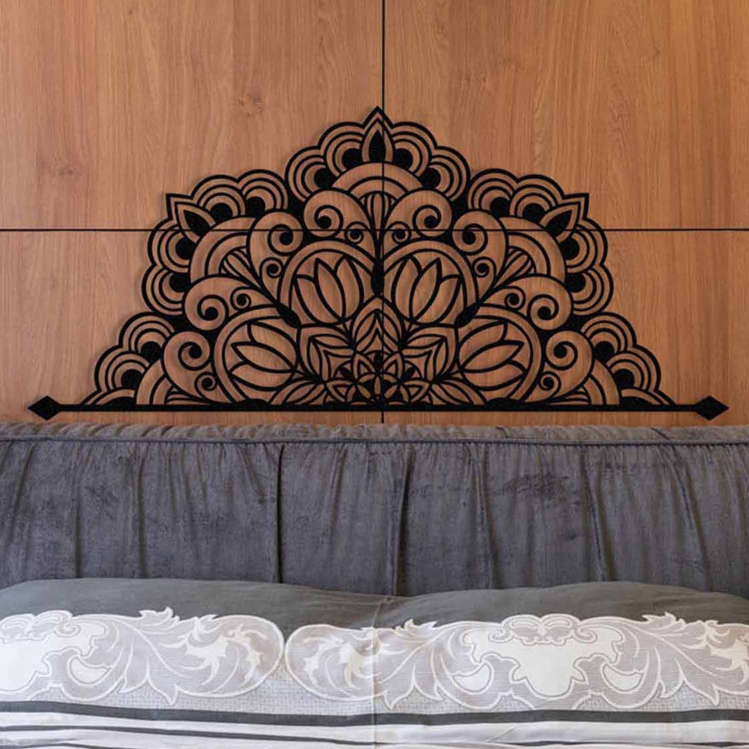Almero – Acessório Decorativo de Parede em Metal Preto 160 x 70 cm (Espessura 1,2 mm)