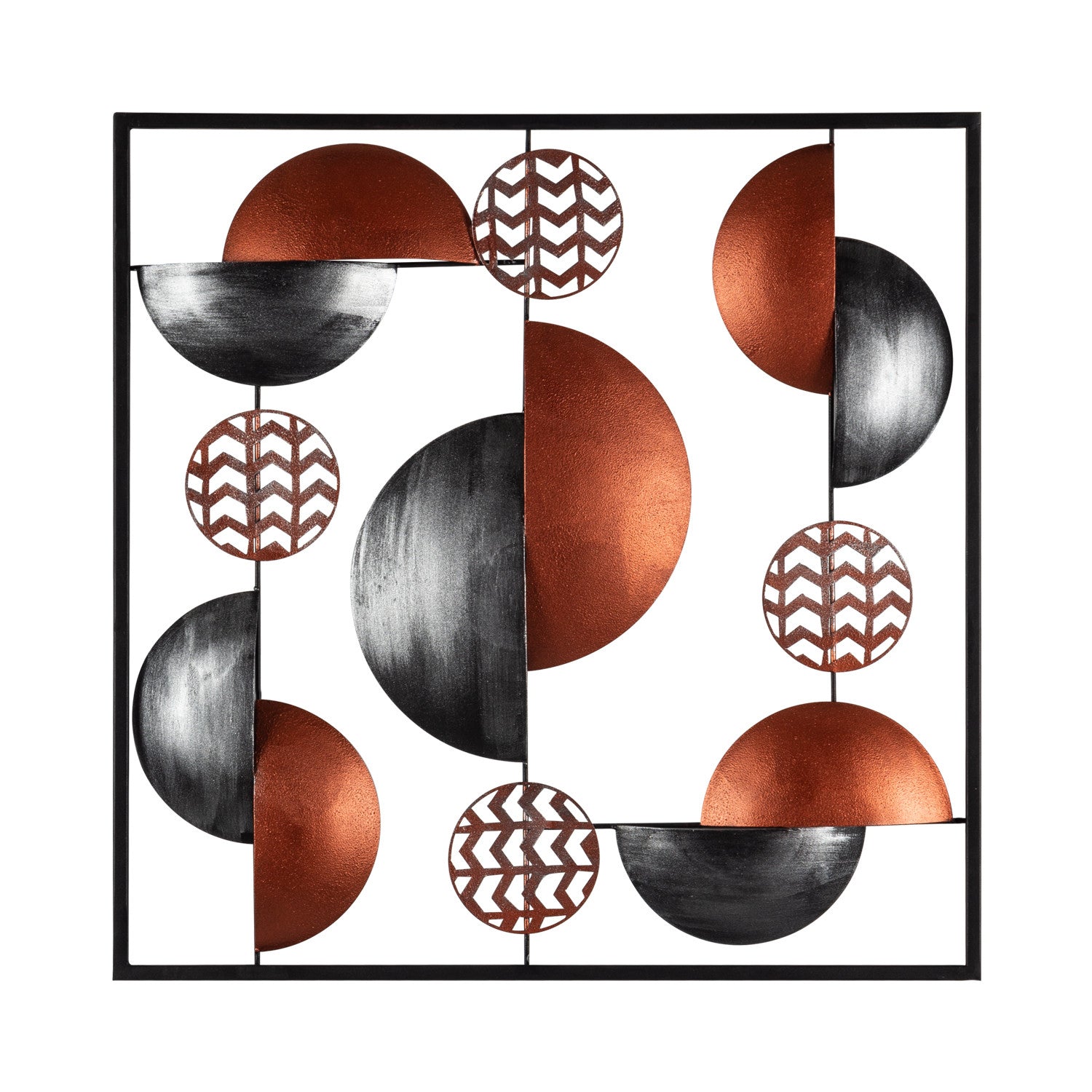 Aurora CH101-4 – Acessório Decorativo de Parede 100% Metal, Multicolor, 55 x 55 cm