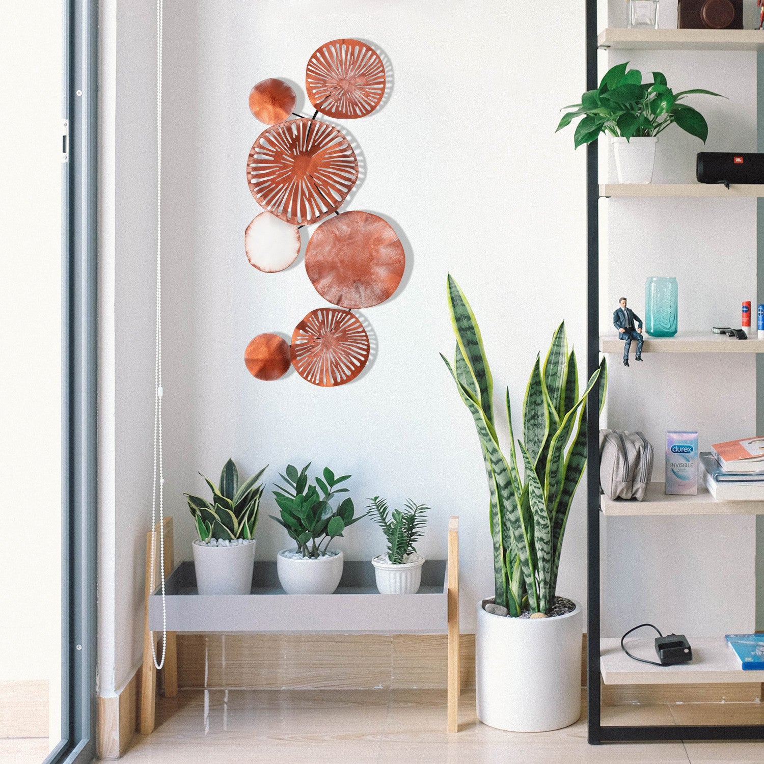 Astrid CH102-4 – Acessório Decorativo de Parede em Metal, Multicolorido, 79x35 cm