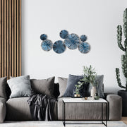 Acessório de parede decorativo de metal pintado à mão, 79 x 35 cm | 100% metal, 0,8 mm de espessura | Variações de cores exclusivas para uma decoração elegante