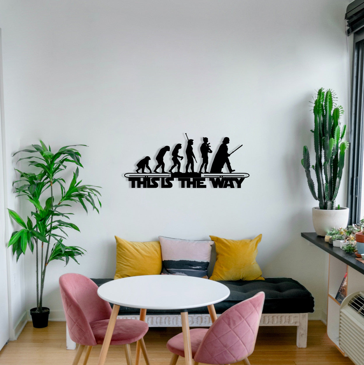 Acessório de parede decorativo de metal preto elegante, 69 x 30 cm | 100% metal, 1,2 mm de espessura | Perfeito para decoração moderna e arte de parede exclusiva