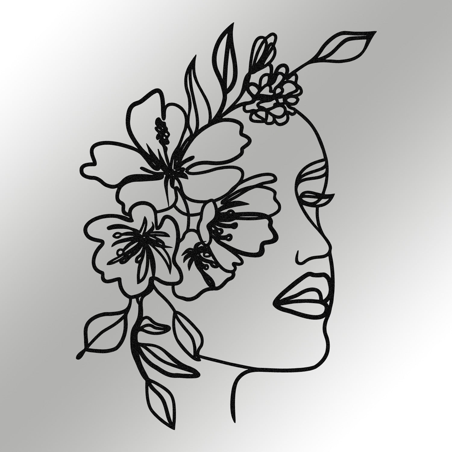 Acessório de parede decorativo de metal preto elegante, 39 x 53 cm | 100% metal, 1,2 mm de espessura | Perfeito para decoração moderna e arte de parede exclusiva