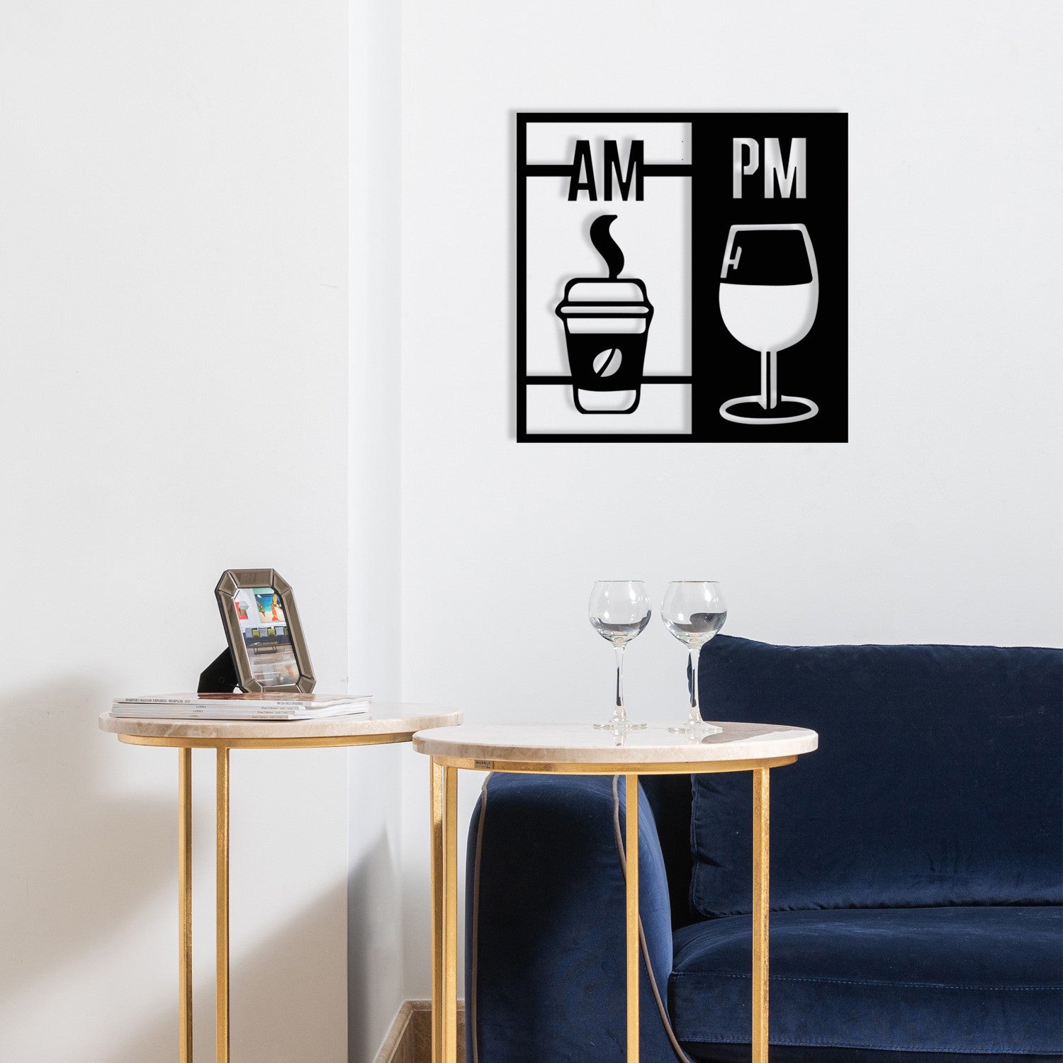 Acessório Decorativo de Parede em Metal “Selection” — Preto, 52 x 52 cm, 100% Metal