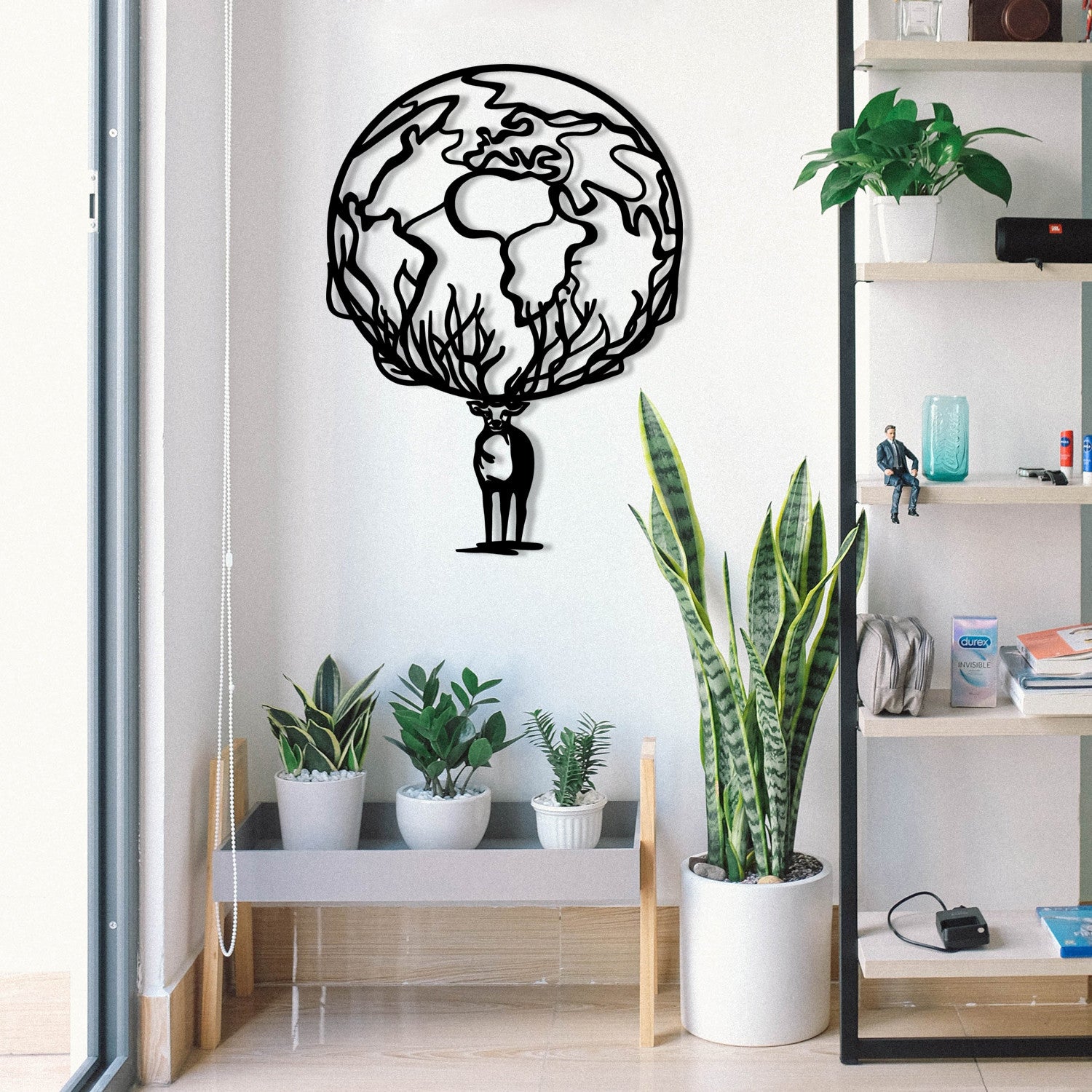 Confused — Acessório Decorativo de Parede em Metal, Preto, 44 x 60 cm, Espessura 1,2 mm, 1,403 kg (279ENZ1238)